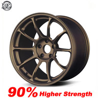 Velg Alloy Forged RAYS ZE40 Style Matte Bronze 16-21 Inch 5x112 5x120 Cocok untuk Mobil Performa Tinggi Audi Mercedes BMW