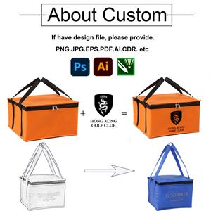 OEM Custom Preservation Insulated Cooler Bag Logo Delivery for Food Delivery Bag Reusable Thermal Non Woven Aluminum Foil Bag - Product Image 3