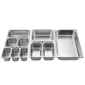Factory Direct Customization Full Sizes Stainless Steel Chafing Dish Insert Pans Gastronome Gn Pan