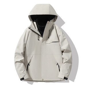 Veste d'hiver imperméable unisexe grande taille 3 en 1, veste de randonnée <span class=keywords><strong>chaude</strong></span> détachable, veste d'extérieur pour homme, veste à capuche coupe-vent - Product Image 6