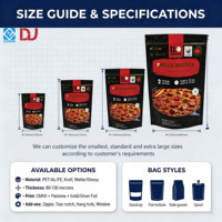 Premium kwaliteit, hoogwaardig, kant-en-klaar gekookt maaltijdverpakking in staande pouch, voedselveilige ritssluitingszak voor Spaanse paella