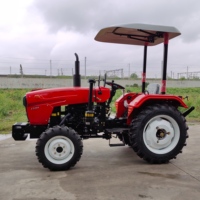 Traktor Pertanian Diesel Kecil 50HP 4WD, Traktor Pertanian Handal dengan Penggerak Gigi dan Starter Elektrik untuk Operasi di Lahan dan Kebun