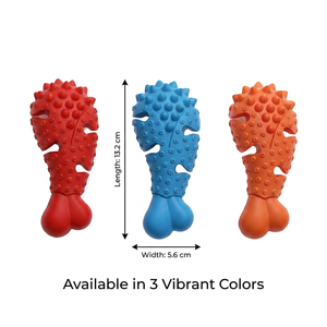 Jouet pour <span class=keywords><strong>chien</strong></span> en forme de poulet à pointes, écologique, durable, pour le nettoyage des dents et la stimulation moléaire - Product Image 5