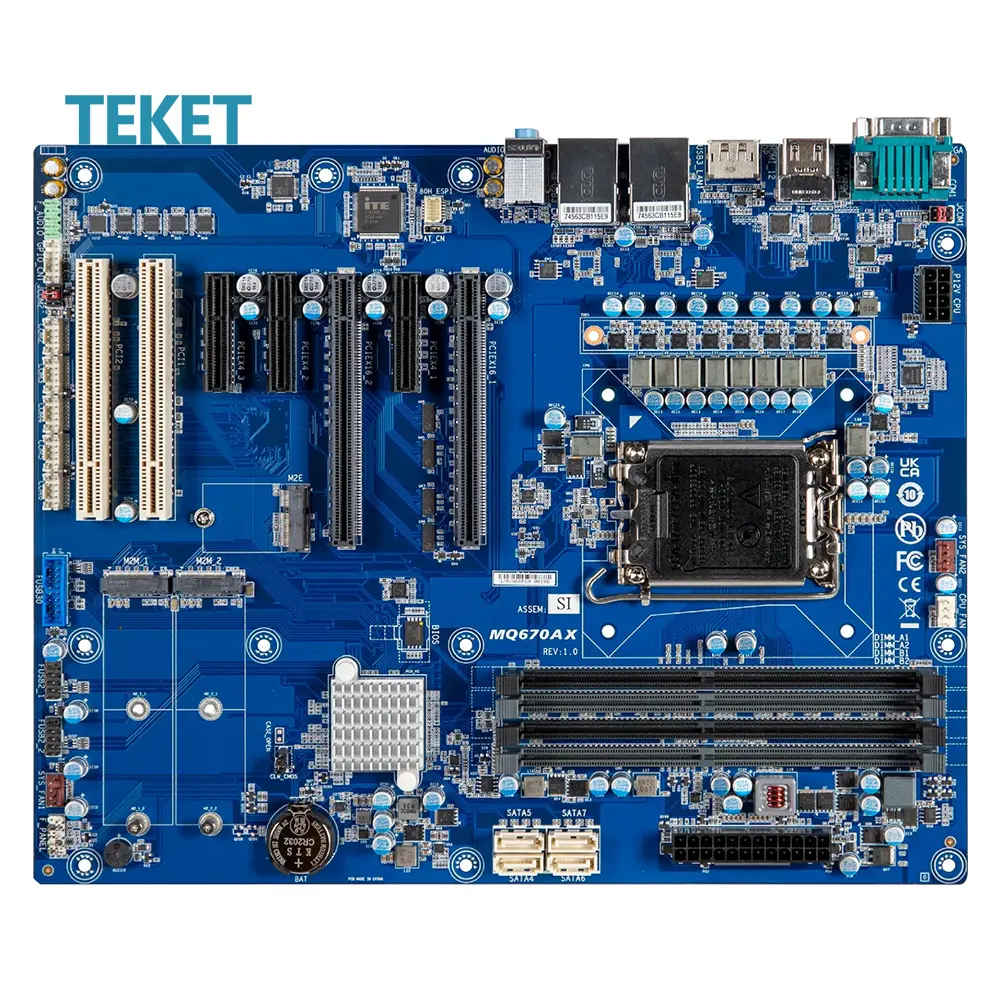 Gigabyte ATX-Q670A ATX материнская плата LGA 1700 Intel Q670 4xDDR4 2x2.5GbE LAN 4xsata VGA 2HDI PCIe x16 6xcom TPM 2,0 Win 10/11(x64)