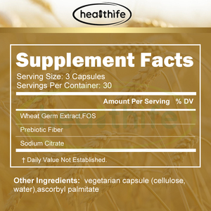 Private Label Spermidine Fabricação 500mg Trigo Germe Extrato Spermidine FOS Cápsula - Product Image 3