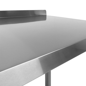 Stainless Steel Workbench with Backsplash Polished Finish Food Preparation Area Commercial <b>Kitchen</b> Use - Product Image 5