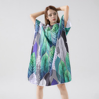 Poncho recyclé 100% microfibre à capuche serviette peignoir à capuche