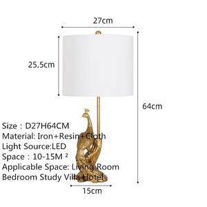 Lámparas de Mesa Modernas con Diseño de Pavo Real para Sala de Estar, Dormitorio, Villa, Cafetería, Hotel, Decoración del Hogar, Lámpara de Escritorio Antigua de Resina para Mesita de Noche - Product Image 6