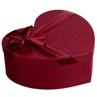 Ensemble de 3 boîtes rigides écologiques, coffret cadeau rouge et pêche en forme de cœur
