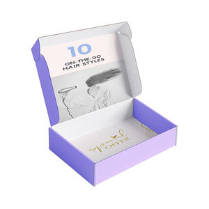 New Unique Grey Purple Red Pink Blue Holographic Literature Mailerbox Die Cut Mailer Mailing Box Shipping Corrugated Paper Boxes