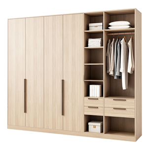 Premium Solid Hard Eucalyptus Wood <b>Wardrobe</b> Modern Design Waterproof Moisture-Resistant Formaldehyde Emission Bedroom - Product Image 6
