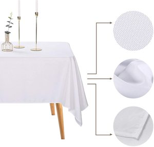 Mantel Rectangular Blanco de Poliéster de 60x102 Pulgadas para Fiestas y Bodas, Mantel para Eventos al por Mayor - Product Image 4