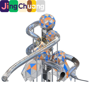 Grand toboggan extérieur en acier inoxydable pour jardin d'enfants, parcs, zones scéniques, équipement de divertissement communautaire et sites de divertissement en ligne - Product Image 5