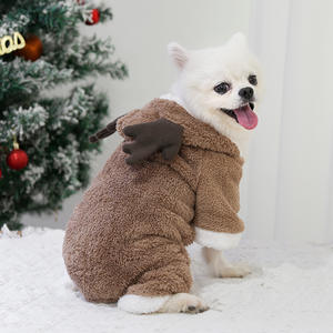 Disfraz Navideño para Perro, de Algodón con Peluche Sintético, Grueso para Invierno, Diseño de Alce, Talla Grande para Mascotas Pequeñas y Medianas - Product Image 5