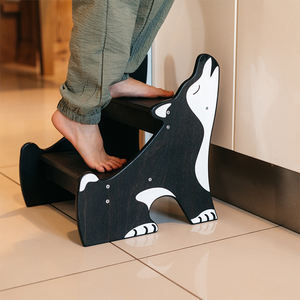 Modern Wooden Step <b>Stool</b> for Kids Bedtime for Farmhouse Decor - Product Image 4