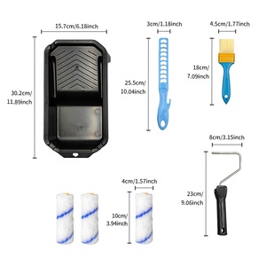 Tường Sơn Công Cụ Thiết Lập Con Lăn Bàn Chải Sơn Cao Su Kính Thiên Văn Que Trang Trí Kết Hợp Thiết Lập Với Polyester Khay - Product Image 5