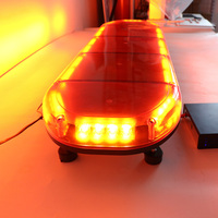 Barre lumineuse LED ambre d'urgence haute intensité, profil bas, pour montage sur toit de voiture, avec sirène, pour camion de remorquage