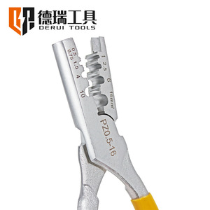 Derui <b>Tools</b> Crimping Pliers 0.5-16mm <b>Square</b> Tube Terminal Set For Wire Connection - Product Image 2