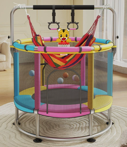 Équipement de <span class=keywords><strong>trampoline</strong></span> pliable et sûr pour l'intérieur et l'extérieur avec <span class=keywords><strong>filet</strong></span> en EVA/PU et six <span class=keywords><strong>poteaux</strong></span> stables pour adultes et enfants - Product Image 4