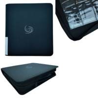 Carpeta de carga superior para comercio de cuero PU, álbum colorido con 6 bolsillos, carpeta de tarjetas con cargador superior Premium, impresión personalizada