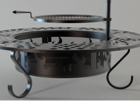 Barbecue portable de haute qualité fabriqué en usine avec revêtement en poudre pour la cuisson