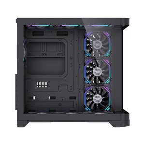 Lovingocool Hot Bán thiết kế màu đen PC trường hợp cho gamer ATX trường hợp máy tính & tháp với Tempered Kính cong Bảng điều chỉnh Tủ PC - Product Image 4