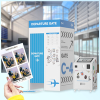 Station photo de simulation de scène de métro/cabine d'avion/ascenseur JLJ vente en gros de distributeur automatique moderne selfie photobooth