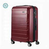 Valise de voyage d'affaires de luxe durable, bagage à roulettes à 4 roues, valise silencieuse en PP avec poignée télescopique