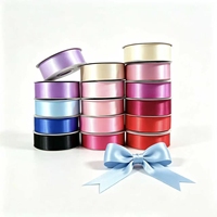 Ruban en satin 100% polyester, 38 mm, 100 yards par rouleau, pour emballage de cadeaux d'anniversaire