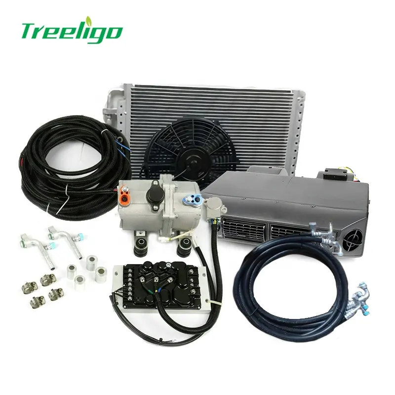 Compresor de aire acondicionado eléctrico Universal para coche antiguo, 12V A/C, evaporador de ac para tablero
