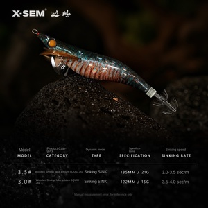 Señuelo <span class=keywords><strong>de</strong></span> Pesca X-SEM Patrol Island N-G1, Cebo Biónico <span class=keywords><strong>de</strong></span> Madera Luminoso con Forma <span class=keywords><strong>de</strong></span> Camarón, Señuelo Artificial con Ocho Garras y <span class=keywords><strong>Cola</strong></span> Grande, Sin Imprimir - Product Image 4