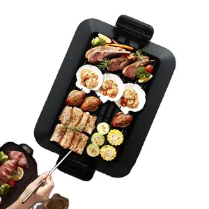 Multifuncional eléctrico Camping multiusos Raclette Contacto 3 en 1 barbacoa coreana cocina interior carne barbacoa sin humo parrilla