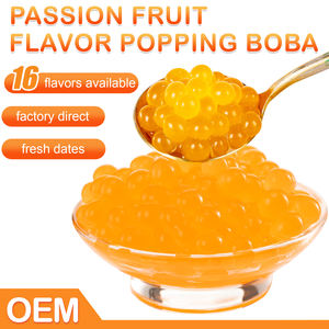 Commercio all'ingrosso della fabbrica 1kg frutto della passione Popping Boba bolla ingredienti del tè per la catena di negozi di bevande - Product Image 4