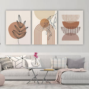 Quadri su Tela con Stampe di Foglie in Stile Bohémien Moderno e Minimalista, Poster Astratti per Arredamento Soggiorno - Product Image 2