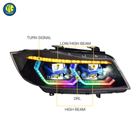 YU GUANG pour BMW Série 3 325i 320i 335i E90 Pré-LCI Lentilles de phares 2005-2012 Amélioration RGB DRL Feux avant Phares