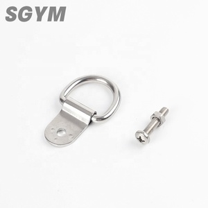 ربط أسفل الفولاذ المقاوم للصدأ D حلقة ثقب واحد D حلقات الصورة الإطار حزام هوك شماعات - Product Image 6