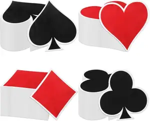 赌场餐巾纸派对用品扑克游戏主题生日用品拉斯维加斯主题一次性餐巾纸商品