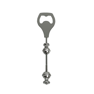 Ouvre-bouteille en acier inoxydable avec poignée décorative à visser, personnalisable avec des perles, logo gravable, outil d'ouverture manuel - Product Image 4