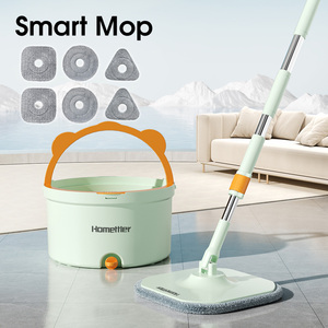 Fournitures de nettoyage pour serpillière, produits de nettoyage, Homettler, serpillière plate rotative à 360 degrés, outils de nettoyage, seau à serpillière - Product Image 2