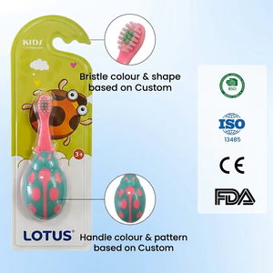 <span class=keywords><strong>Brosse</strong></span> à dents à poils doux en forme de coccinelle pour enfants, <span class=keywords><strong>brosse</strong></span> à dents d'apprentissage sans BPA, manche large ergonomique, <span class=keywords><strong>brosse</strong></span> à dents manuelle pour tout-petits - Product Image 2