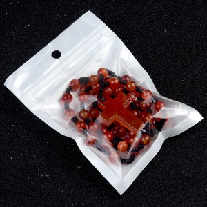 Collana Intrecciata con Ciondolo a Croce Geometrica in Agata Naturale e Quarzo Rosa, Gioielli alla Moda all'Ingrosso - Product Image 5