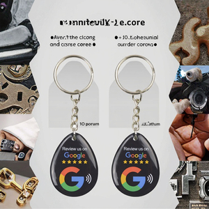 Cá nhân ABS & Epoxy tag Key 125kHz & 13.56MHz RFID & NFC Key fobs gần ID 3 # Kiểm soát truy cập màu vàng Keychain nhà máy - Product Image 3