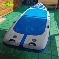 Planche de sup gonflable VERTE grande planche de paddle gonflable Team Mega SUP Multi person personnalisé grande planche de stand up paddle gonflable