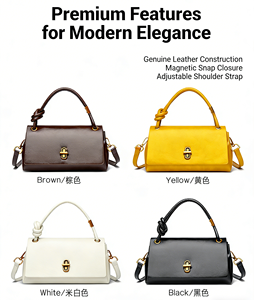 Damen-Lederhandtasche mit Eigenem Logo, Schwarze Umhängetasche mit Geknotetem Griff, Goldbeschlägen & Individuellem Logo, Designer-Schultertasche - Product Image 4