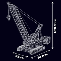 Mould King 17046 Camion Technique Télécommandé 16000 Modèle de Grue sur Chenilles Jouets en Briques Cadeau de Noël pour Enfants Ensemble de Blocs de Construction