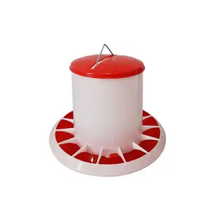 Cheap Chicken Drinking Trough System Broiler Equipment Red Chicken Drinking Pail Poultry farm Plastic Water Drinker Feeder