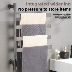 Toallero eléctrico inteligente <span class=keywords><strong>de</strong></span> acero inoxidable, diseño giratorio sin taladro con calefacción para baño, transfronterizo para productos <span class=keywords><strong>de</strong></span> <span class=keywords><strong>Amazon</strong></span> - Product Image 5