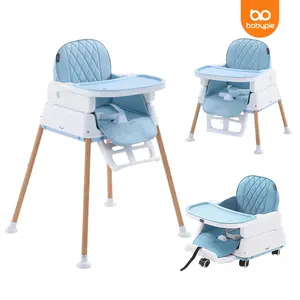 marine bleu en cuir peinture Suppliers-Chaise de salle à manger pour bébé, siège rehausseur Portable, réglable en hauteur, 3 en 1, vente en gros