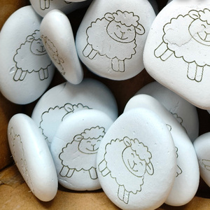 White Pebble Large <strong>Painted</strong> Hand-<strong>painted</strong> Painting <strong>Stone</strong> with Acrylic Coating on a White Base, Diy Handmade <strong>Stone</strong> Painting - Product Image 5