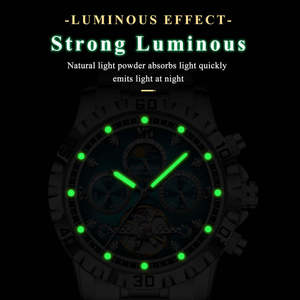 Reloj de Lujo para Hombre POEDAGAR 1423, Mecánico, Impermeable, con Tourbillon, Automático, de Acero Inoxidable + Caja - Product Image 3